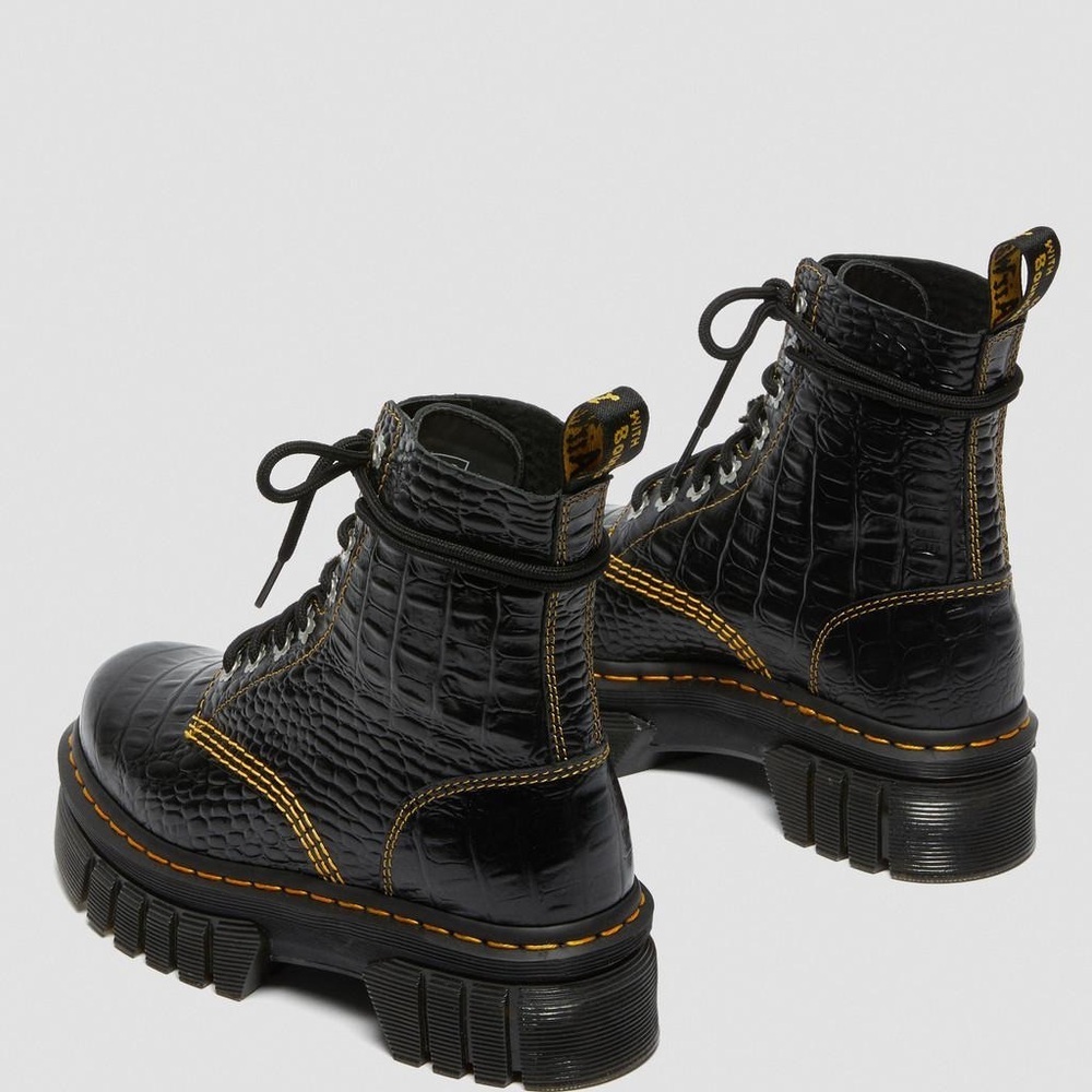NWOT Dr Martens Audrick Heaven by Marc Jacobs Croc Boots, Size 7 - Picture 5 of 9